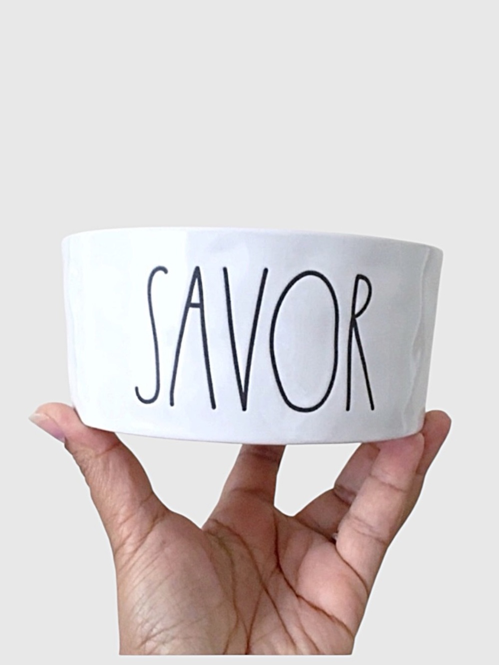 Rae Dunn SAVOR Ceramic Pet Bowl